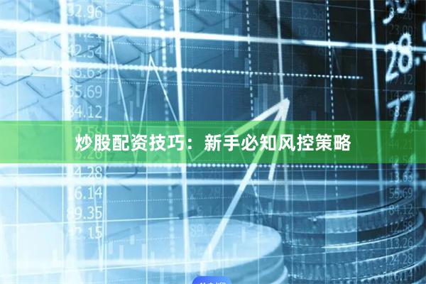 炒股配资技巧：新手必知风控策略